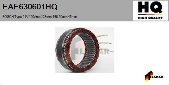 FLAMAR EAF630601HQ - Stator, alternator www.autospares.lv