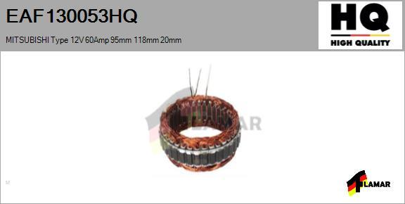 FLAMAR EAF130053HQ - Stator, alternator www.autospares.lv