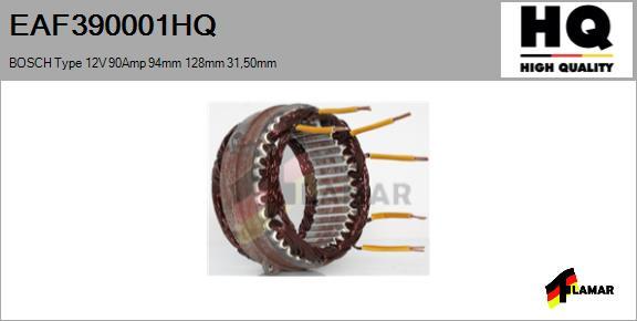 FLAMAR EAF390001HQ - Статор, генератор www.autospares.lv