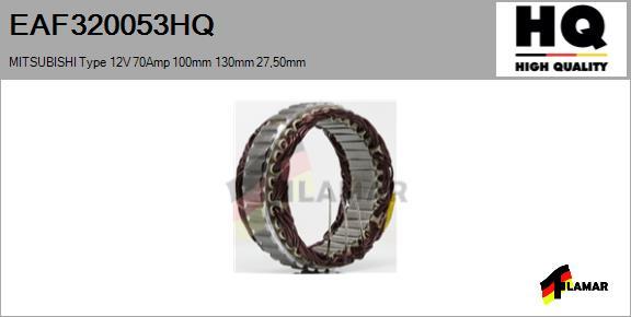 FLAMAR EAF320053HQ - Stator, alternator www.autospares.lv