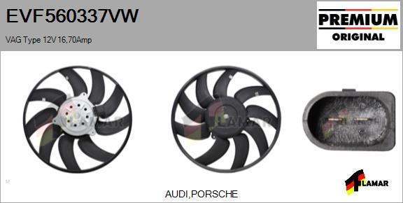 FLAMAR EVF560337VW - Fan, radiator www.autospares.lv