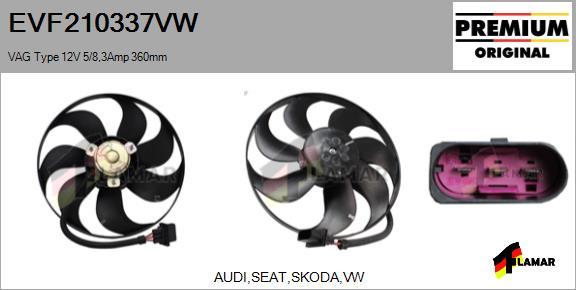 FLAMAR EVF210337VW - Ventilators, Motora dzesēšanas sistēma www.autospares.lv