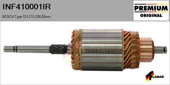 FLAMAR INF410001IR - Armature, starter www.autospares.lv