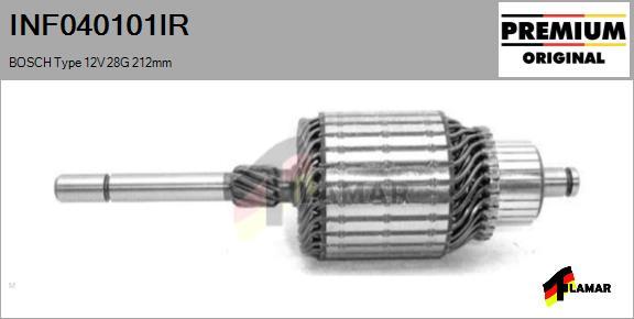 FLAMAR INF040101IR - Armature, starter www.autospares.lv