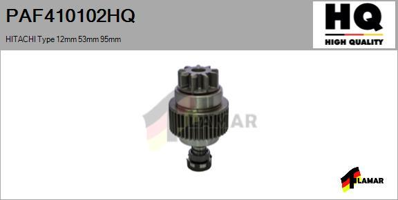 FLAMAR PAF410102HQ
 - Pinion, bendix, starter www.autospares.lv