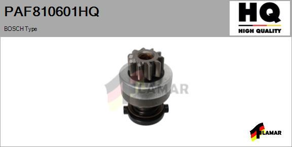 FLAMAR PAF810601HQ - Pinion, bendix, starter www.autospares.lv