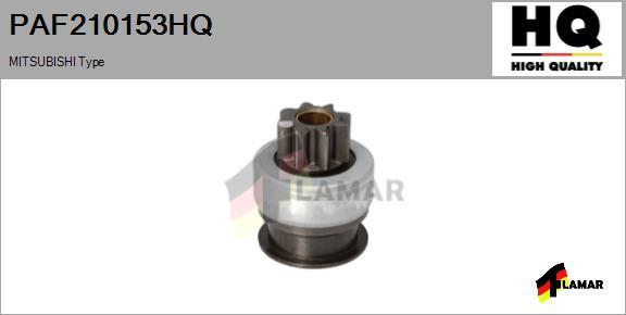 FLAMAR PAF210153HQ - Ведущая шестерня, бендикс, стартер www.autospares.lv