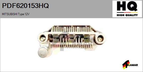 FLAMAR PDF620153HQ - Rectifier, alternator www.autospares.lv