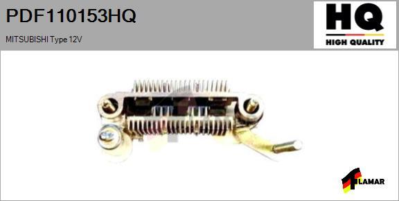 FLAMAR PDF110153HQ - Выпрямитель, диодный мост, генератор www.autospares.lv