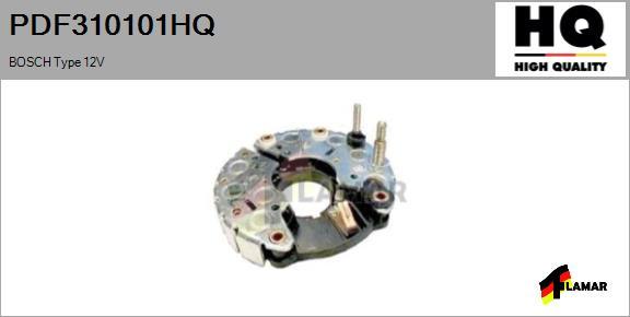 FLAMAR PDF310101HQ - Выпрямитель, диодный мост, генератор www.autospares.lv