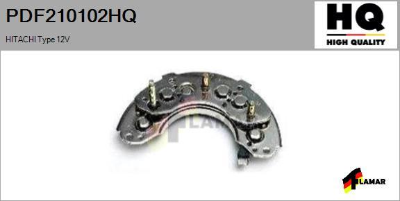 FLAMAR PDF210102HQ - Выпрямитель, диодный мост, генератор www.autospares.lv