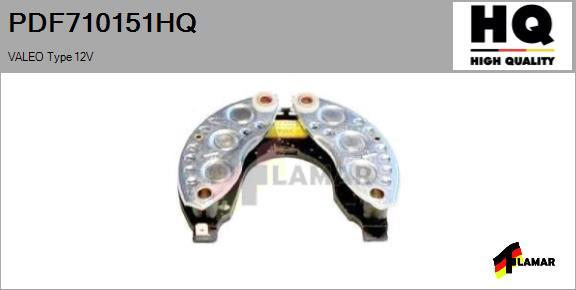 FLAMAR PDF710151HQ - Выпрямитель, диодный мост, генератор www.autospares.lv