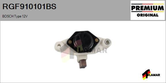 FLAMAR RGF910101BS - Voltage regulator, alternator www.autospares.lv