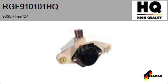 FLAMAR RGF910101HQ - Voltage regulator, alternator www.autospares.lv