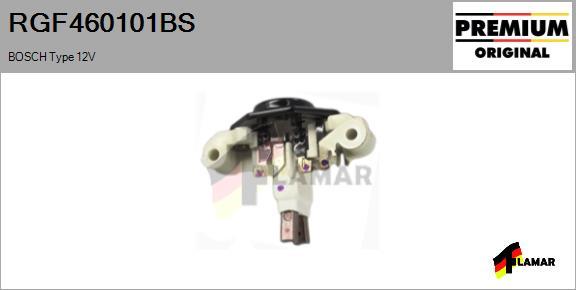 FLAMAR RGF460101BS - Ģeneratora sprieguma regulators www.autospares.lv