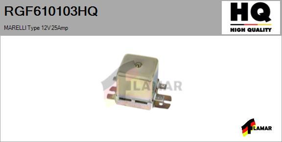 FLAMAR RGF610103HQ - Ģeneratora sprieguma regulators www.autospares.lv