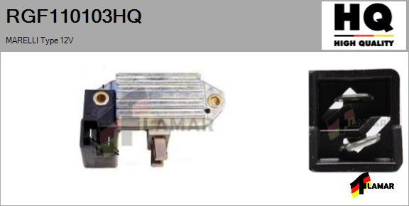 FLAMAR RGF110103HQ - Ģeneratora sprieguma regulators www.autospares.lv