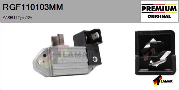 FLAMAR RGF110103MM - Ģeneratora sprieguma regulators www.autospares.lv