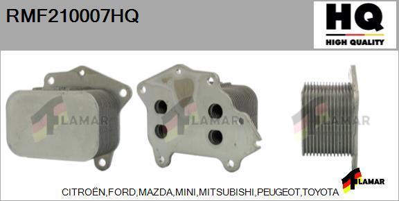 FLAMAR RMF210007HQ - Eļļas radiators, Motoreļļa www.autospares.lv