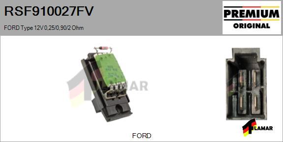 FLAMAR RSF910027FV - Rezistors, Salona ventilators www.autospares.lv