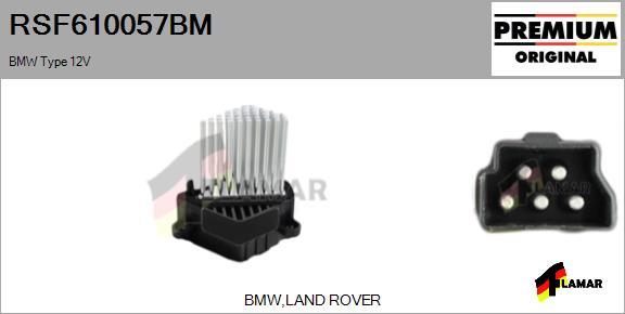 FLAMAR RSF610057BM - Rezistors, Salona ventilators www.autospares.lv