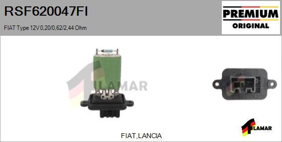 FLAMAR RSF620047FI - Rezistors, Salona ventilators www.autospares.lv