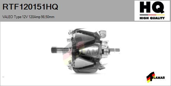 FLAMAR RTF120151HQ - Rotor, alternator www.autospares.lv