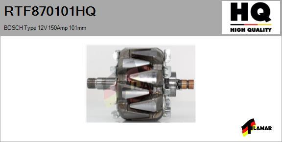 FLAMAR RTF870101HQ - Rotor, alternator www.autospares.lv