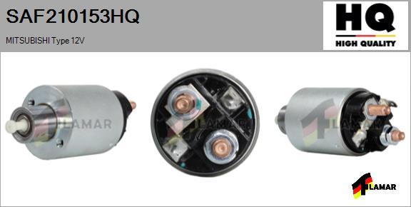 FLAMAR SAF210153HQ - Тяговое реле, соленоид, стартер www.autospares.lv