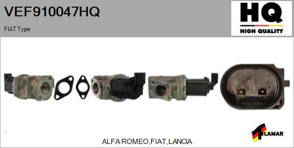 FLAMAR VEF910047HQ - Izpl. gāzu recirkulācijas vārsts www.autospares.lv