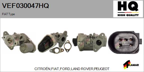 FLAMAR VEF030047HQ - Izpl. gāzu recirkulācijas vārsts www.autospares.lv