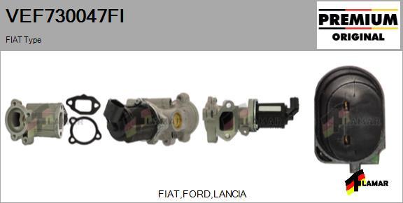 FLAMAR VEF730047FI - Izpl. gāzu recirkulācijas vārsts www.autospares.lv