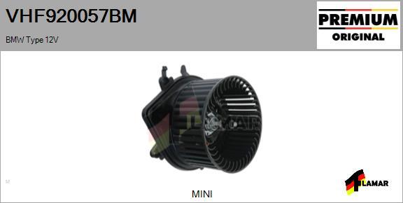 FLAMAR VHF920057BM
 - Salona ventilators www.autospares.lv