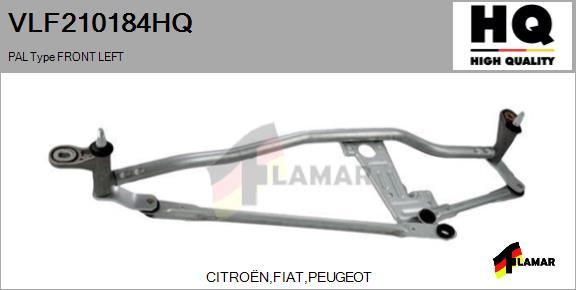 FLAMAR VLF210184HQ - Stiklu tīrītāja sviru un stiepņu sistēma www.autospares.lv