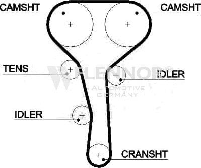 Flennor 4496V - Timing Belt www.autospares.lv