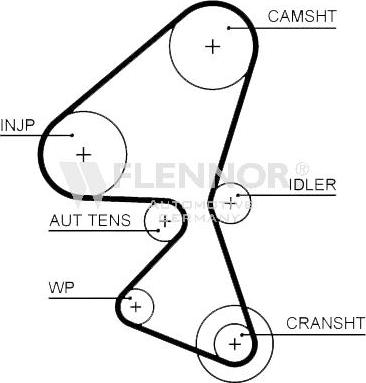 Flennor 4546V - Timing Belt www.autospares.lv