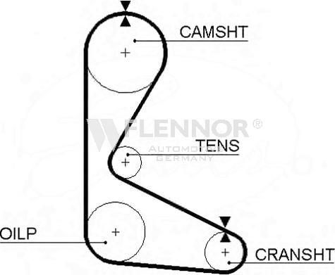 Flennor 4004 - Зубчатый ремень ГРМ www.autospares.lv