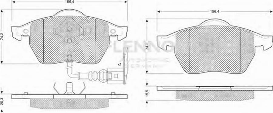 Flennor FB210443 - Тормозные колодки, дисковые, комплект www.autospares.lv