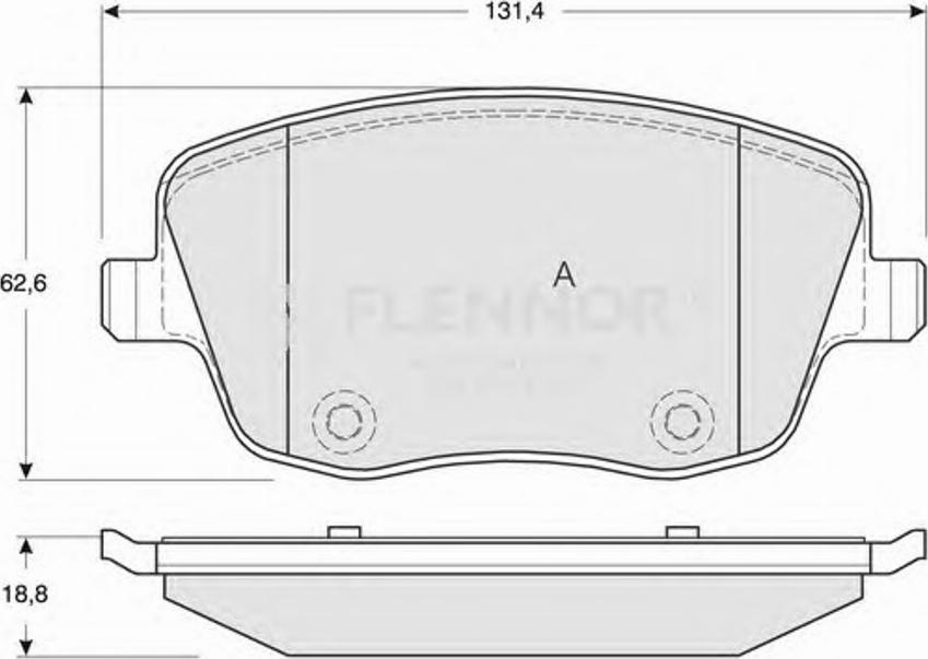 Flennor FB210457 - Тормозные колодки, дисковые, комплект www.autospares.lv