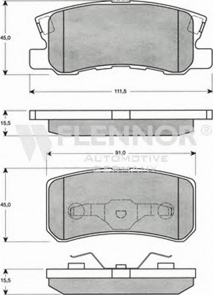 Flennor FB210460 - Bremžu uzliku kompl., Disku bremzes autospares.lv