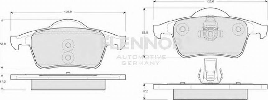 Flennor FB210428 - Bremžu uzliku kompl., Disku bremzes autospares.lv