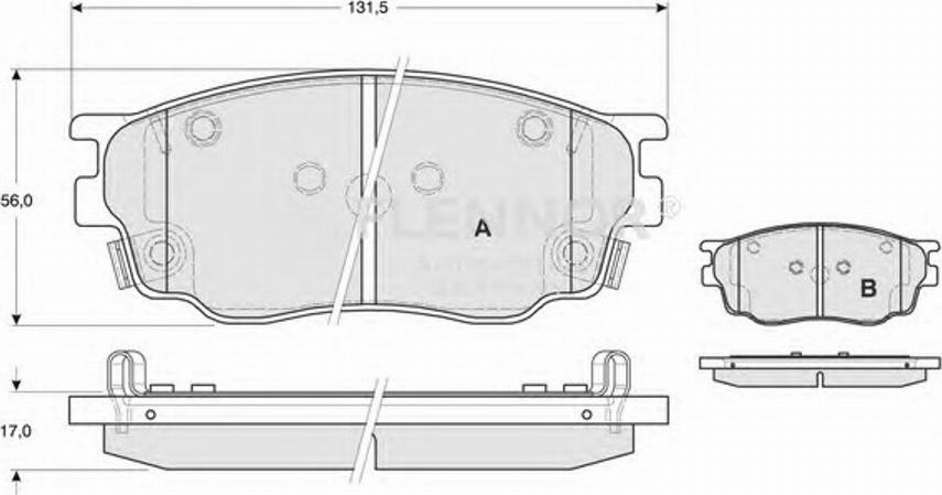 Flennor FB210595 - Bremžu uzliku kompl., Disku bremzes autospares.lv