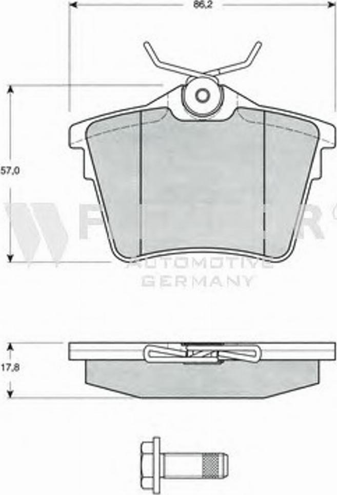 Flennor FB210663 - Brake Pad Set, disc brake www.autospares.lv