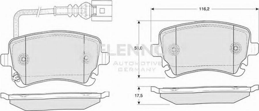 Flennor FB210689 - Тормозные колодки, дисковые, комплект www.autospares.lv