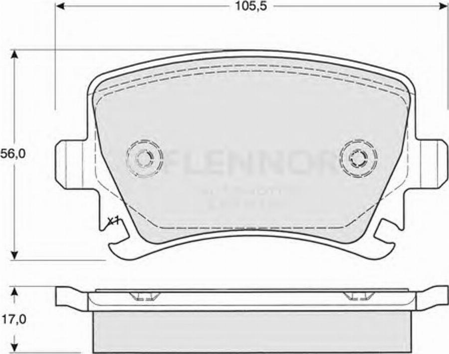 Flennor FB210637 - Тормозные колодки, дисковые, комплект www.autospares.lv