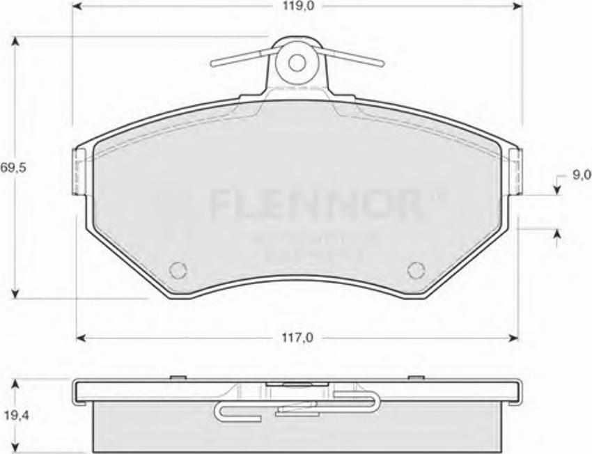 Flennor FB210195 - Bremžu uzliku kompl., Disku bremzes www.autospares.lv