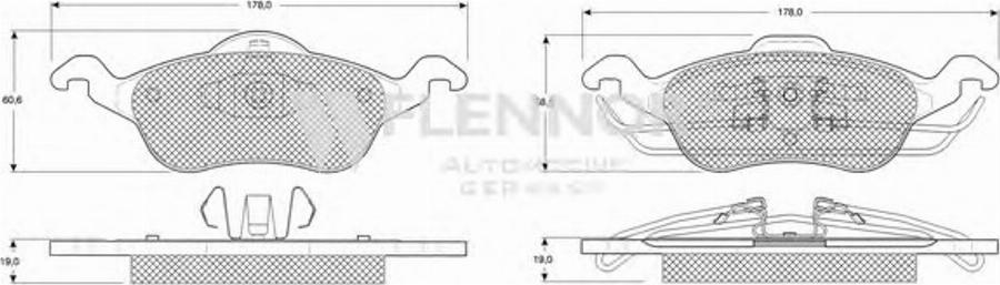 Flennor FB210198 - Bremžu uzliku kompl., Disku bremzes autospares.lv