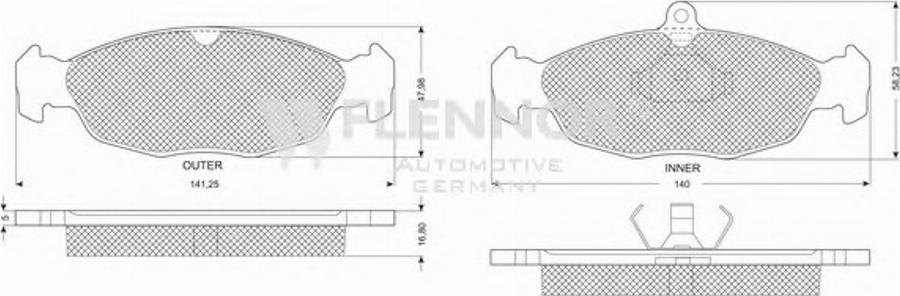 Flennor FB210148 - Тормозные колодки, дисковые, комплект www.autospares.lv