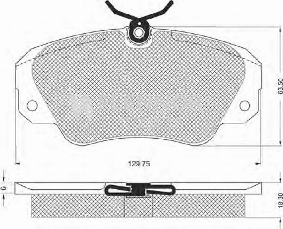 Flennor FB210169 - Brake Pad Set, disc brake www.autospares.lv