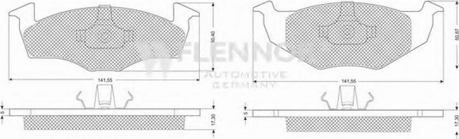 Flennor FB210164 - Brake Pad Set, disc brake www.autospares.lv